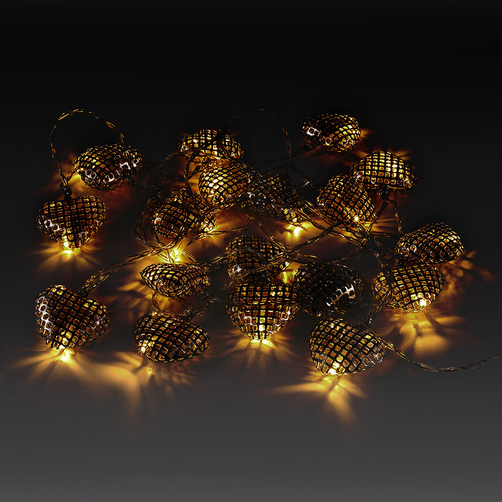 Lattice Heart String Lights-